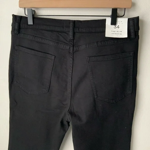 NWT HATCH Slim Maternity Jeans Ankle-Length Jet Black Size 34